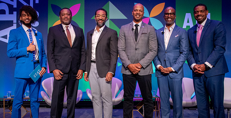 group of Black men on stage at APA 2024 group of Black men on stage at APA 2024