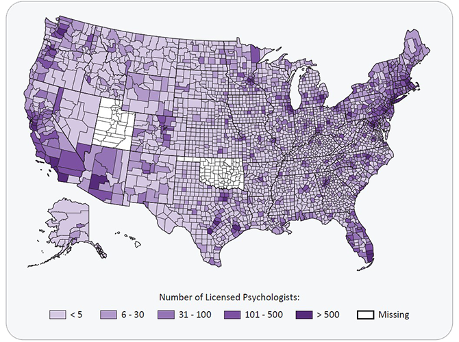 2015 county-level analysis of U.S. licensed psychologists and health ...