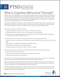 What is cognitive behavioral therapy?