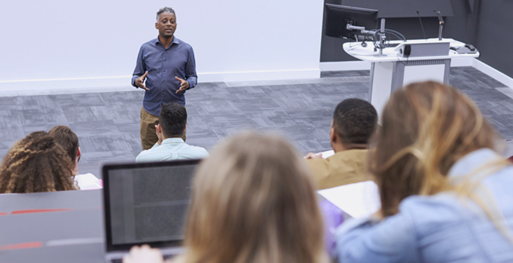 Professor teaching