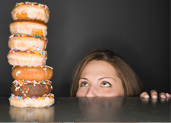 Woman craving donuts