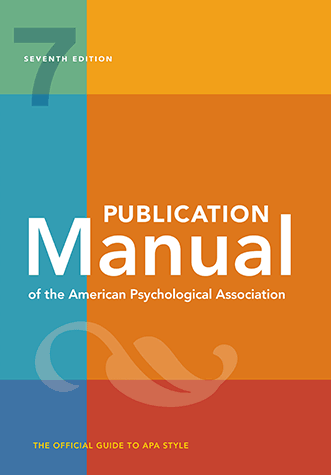 Cover of Publication Manual of the American Psychological Association, Seventh Edition (large)