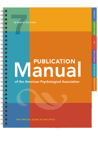Publication Manual of the American Psychological Association, Seventh  Edition