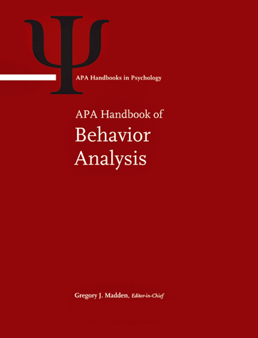 Apa Handbook Of Behavior Analysis