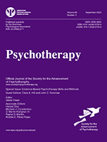 Evidence-Based Psychotherapy Skills and Methods